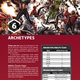 The Archetype page, detailing some of the mechanics